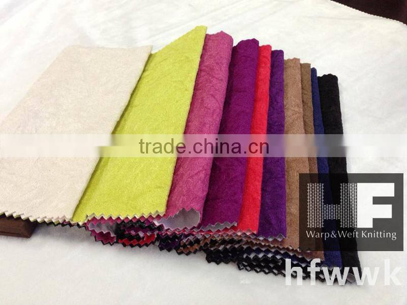 100% polyester shiny crushed aloba warp kintted sofa velvet wholesale