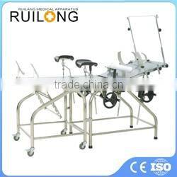 Excellent Quality Steel Frame Manual Adult Single Delivery Bed