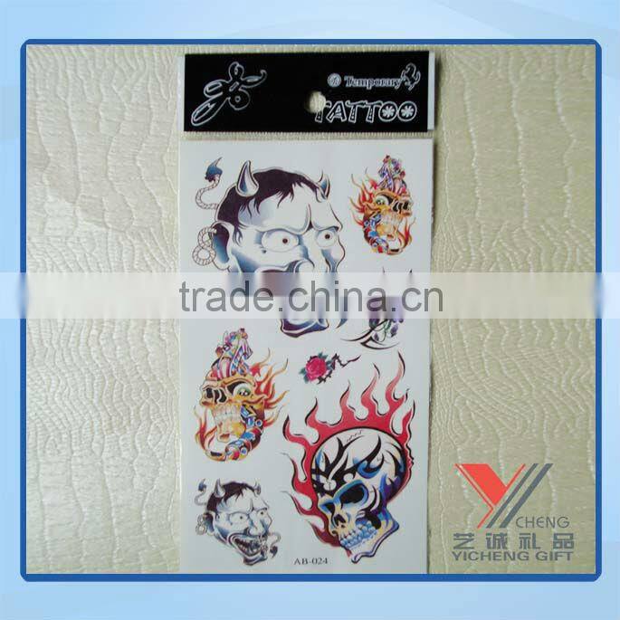 2014 cheap fashion cartoon tattoo sticker wholesale hot sale for kids children