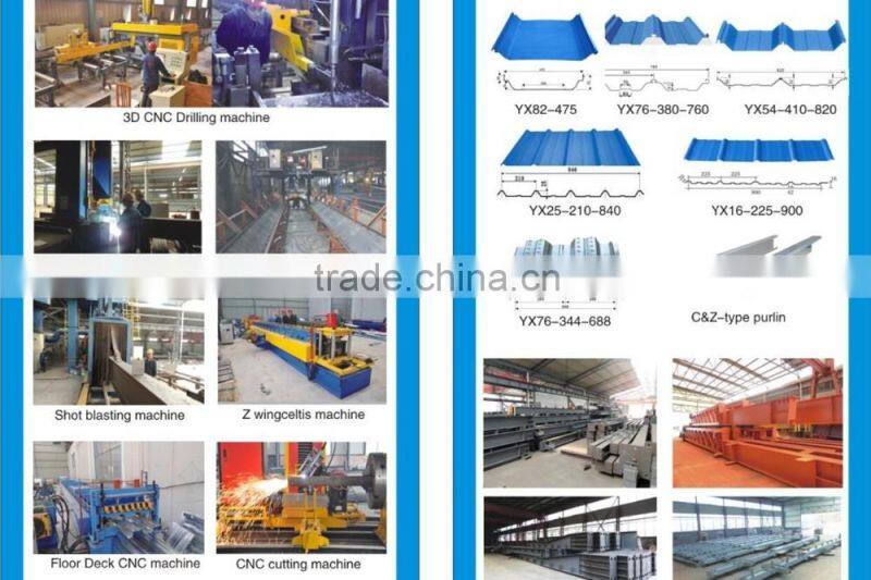 Steel Construction Structures Sandwich Panel Roof Low Price Steel Structure