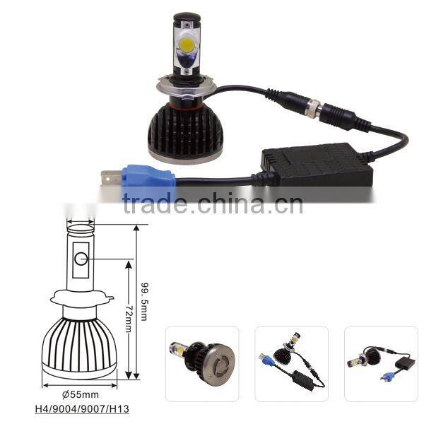 Super bright canbus high lumen SMD led patent cooling system design cree led h13 replacement hid bulbs for auto