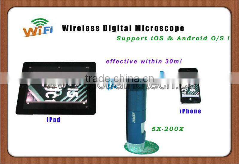 5~200 portable digital microscope for mobile phone and tablet PC
