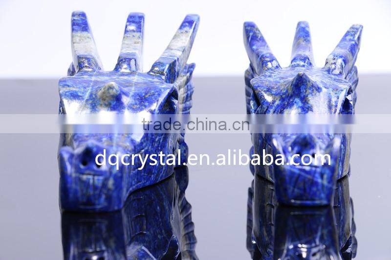 Donghai natural quartz crystal lapis lazuli dragon head shape