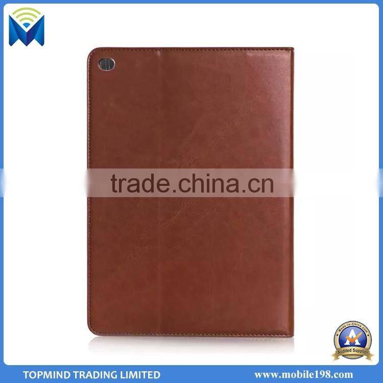 High Quality Leather Flip Cover Case for iPad Air 2 with Card Slot