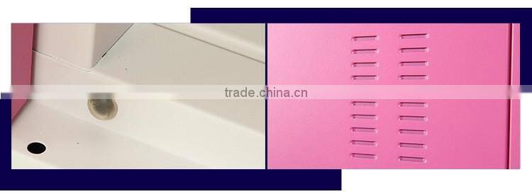 12 door pink stainless steel wardrobe multi-door steel closet locker fashionable key lock steel locker