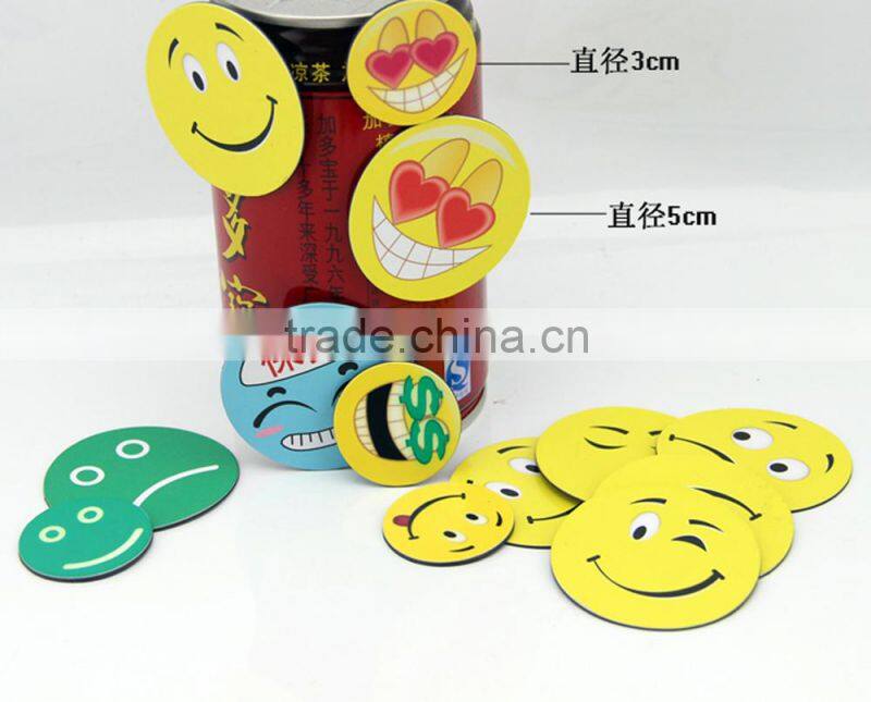 custom round printed paper fridge magnet