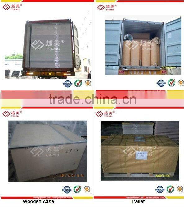 Guangzhou yuemei Grade A building material UV coated abrasive polycarbonate sheet for Chair cushion