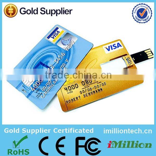 USB 2.0 stick with company logo 16GB credit card usb flash drive
