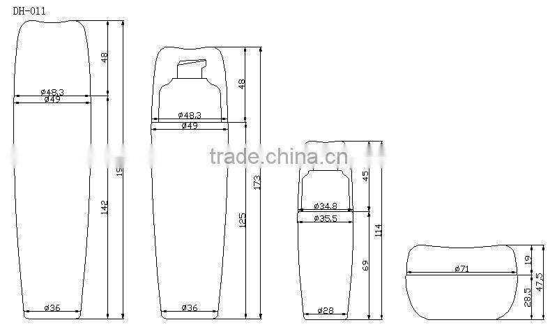 2016 newest cosmetic glass personal care bottle and jar