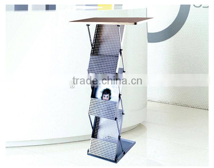 Aluminum Literature rack with board