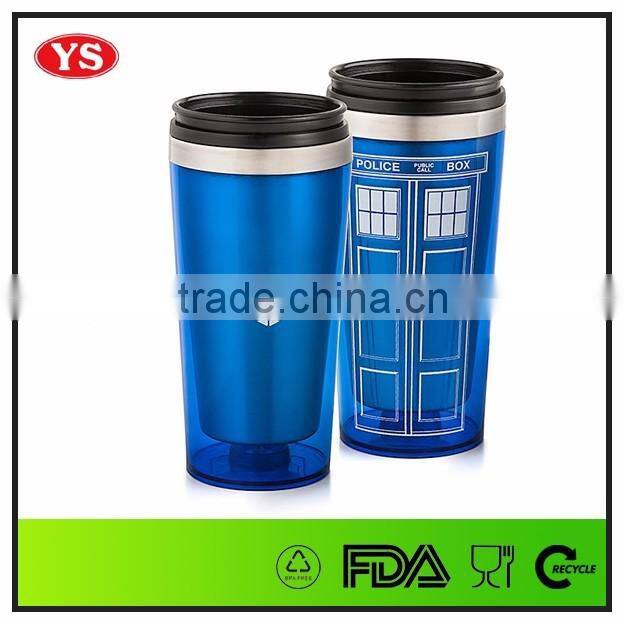 16 oz double walled insulated starbucks tumbler plastic with lid