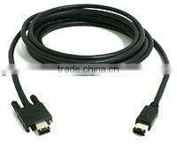 6 to 6 pin Cable 400 Mbps with locking screws at one end