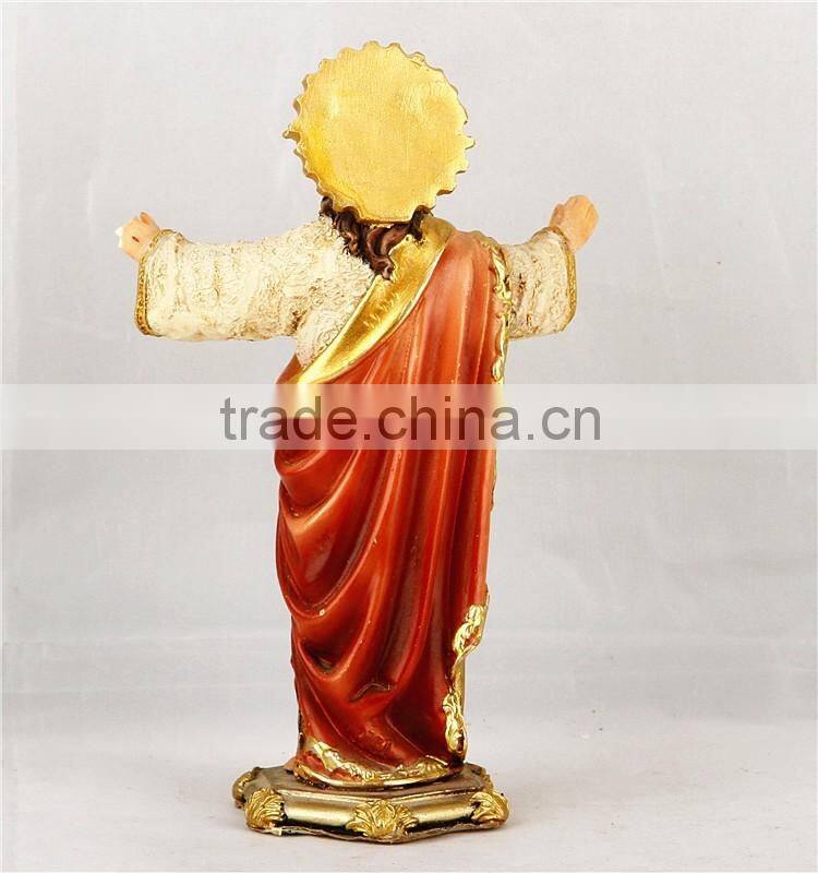 2016 hot sale wholesale polyresin sacred Heart of Jesus statue for sale