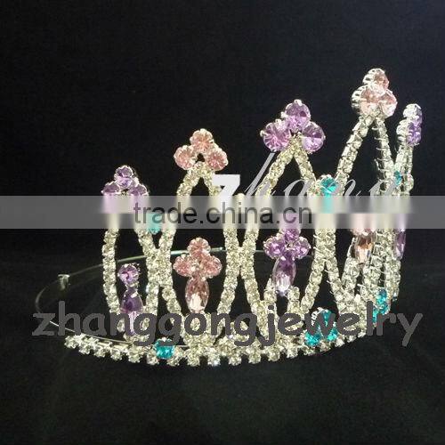 Colored beauty design rhinestone princess crown