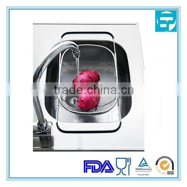 stainless steel kitchen fruit basket with handle