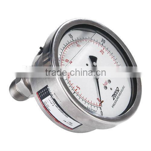 Flange diaphragm pressure gauge