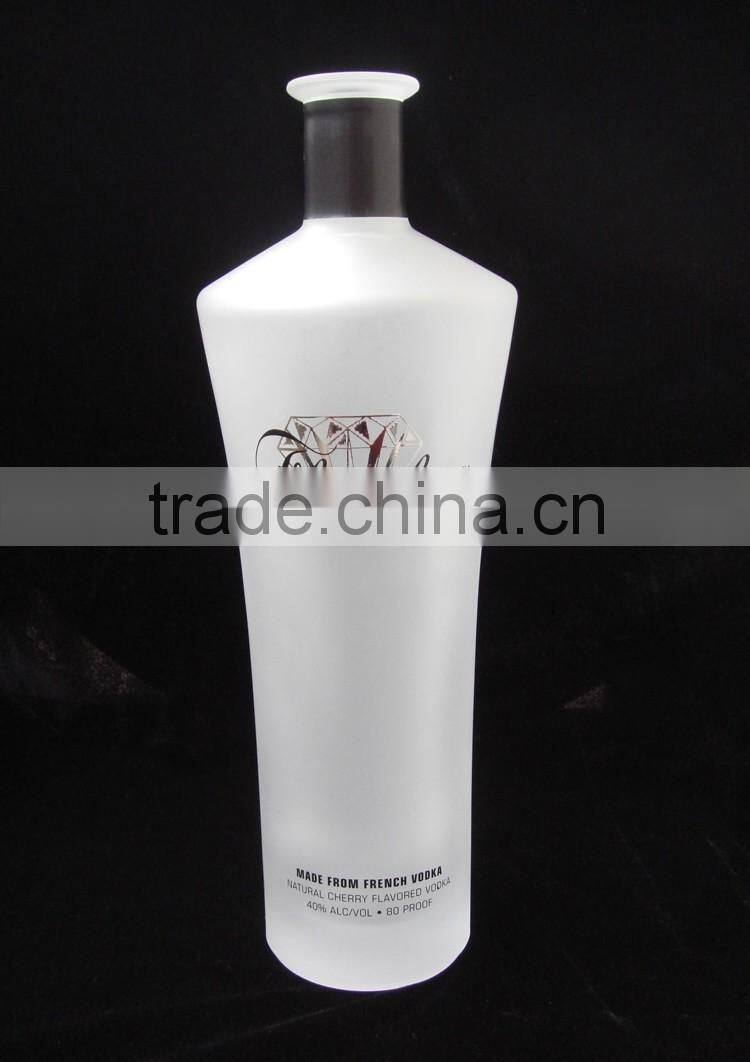 750ML FROSTED CRYSTAL GLASS BOTTLE