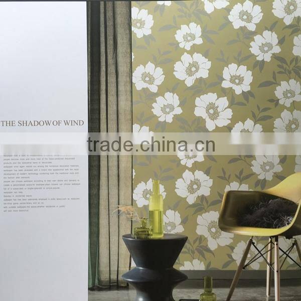 pretty flowers paper wallpaper for interior home decoration