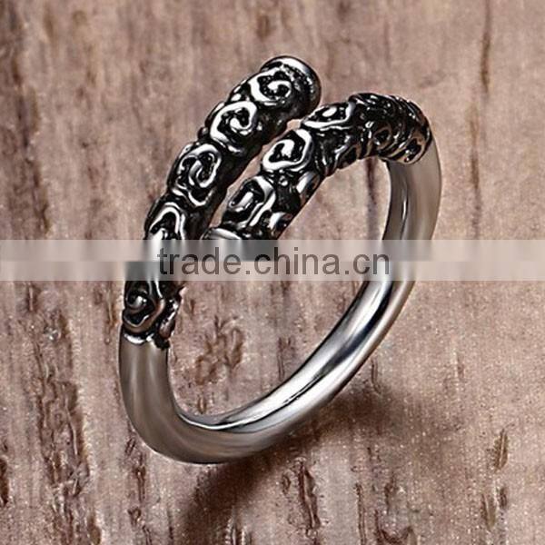 Chinese Style Journey To The West Stainless Steel Jewelry Men Ring