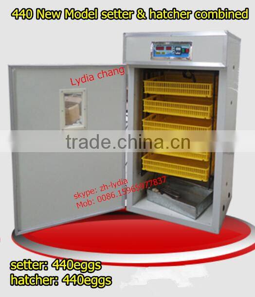 zhenghang egg incubator manufacturer 440 eggs setter&hatcher combined egg incubator machine(skype: zh-lydia)