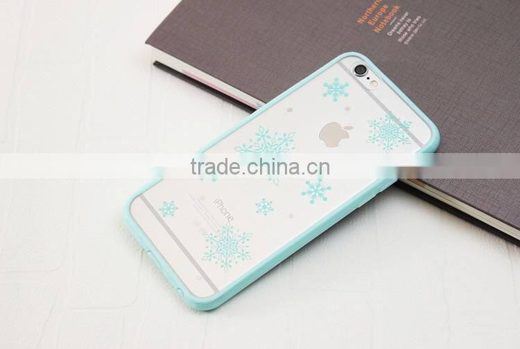 case cover for iphone 6s, snowflake phone case, mobile phone back cover, transparent phone cover