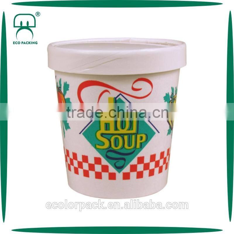 12oz Paper cup for hot food with vented paper lid