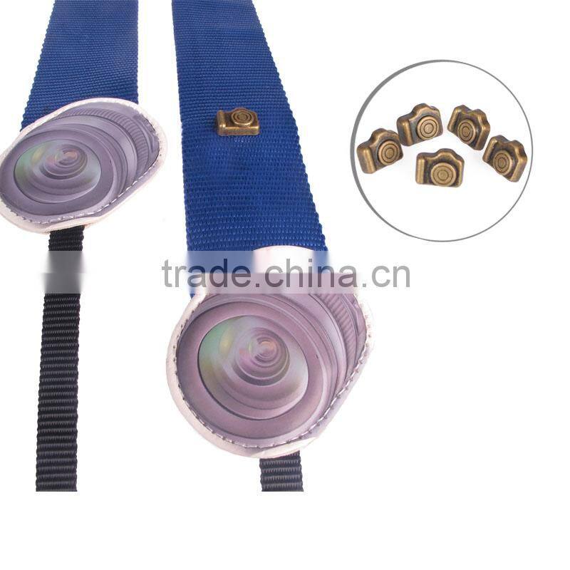Factory supply LYNCA LM series cute colorful camera shoulder strap with lens blue pattern