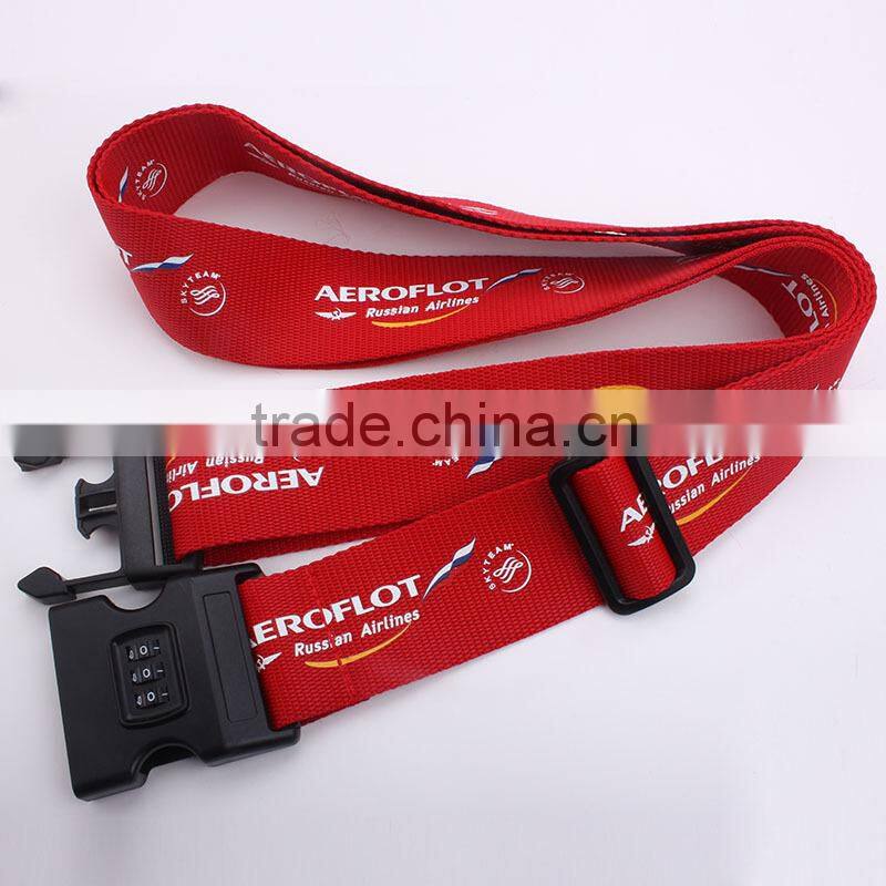 Hot sale suitcase lock strap luggage tag belt with password lock for promotional gifts