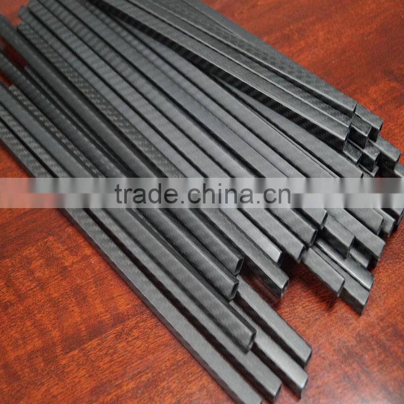 high quality 100% China 3k little diameter square rc carbon fiber tube , custom carbon tube square