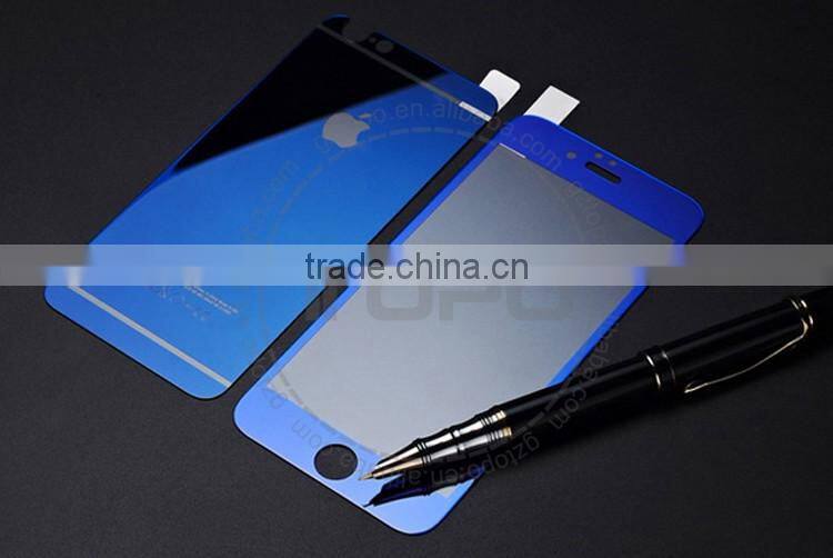 9H glass for iphone 6 multiple color Colored Mirror Tempered Glass Screen Protector film front and back for iphone 6 6s plus