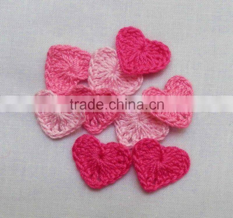 Crochet Heart Appliques,Accessories,Supplies,Wedding,Baby,Valentine
