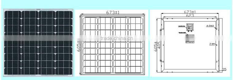 Home and Lighting 50W Monocrystalline Solar Cells, Solar panel,