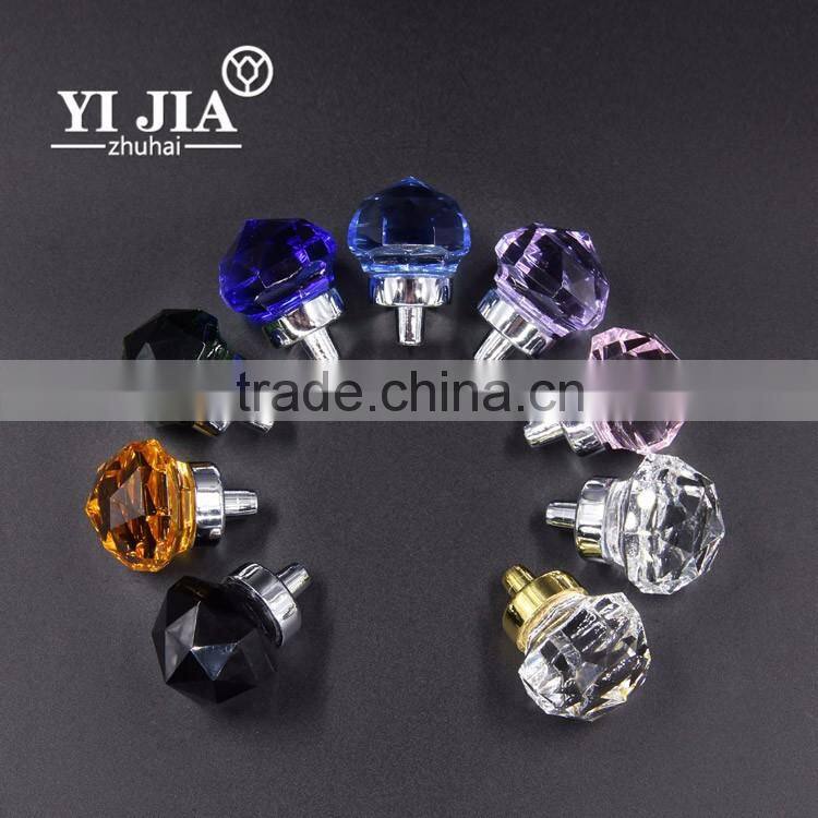 Long Strip Furniture Cabinet Crystal Glass Pull Handle