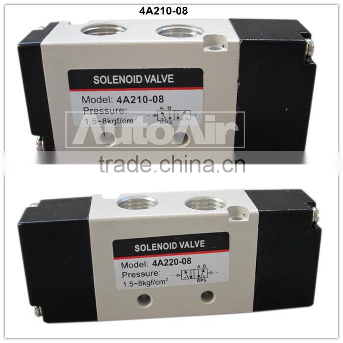 2016 Hot sell 4A series 2 position 5 way solenoid valve pneumatic air valve in china