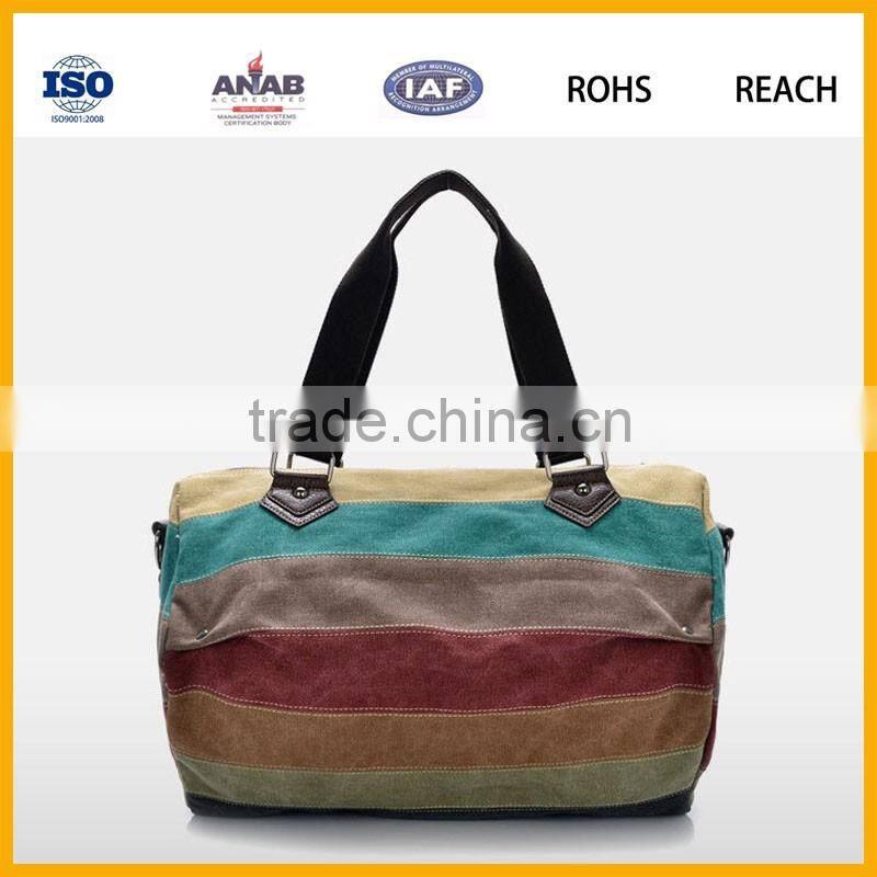 Fashionable Colorful Canvas Travel Bag Handbags Diaper Bag Leisure Bag