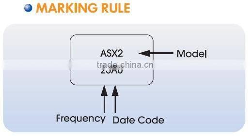 2.5x2.0mm SMD Quartz Crystal-Metering