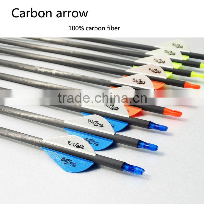 Wholesale 31" feather carbon Arrow for compound bow and arrow