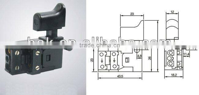 Electric tool switch 6A 250v 5e4 power tool switch for Hitachi BK-032