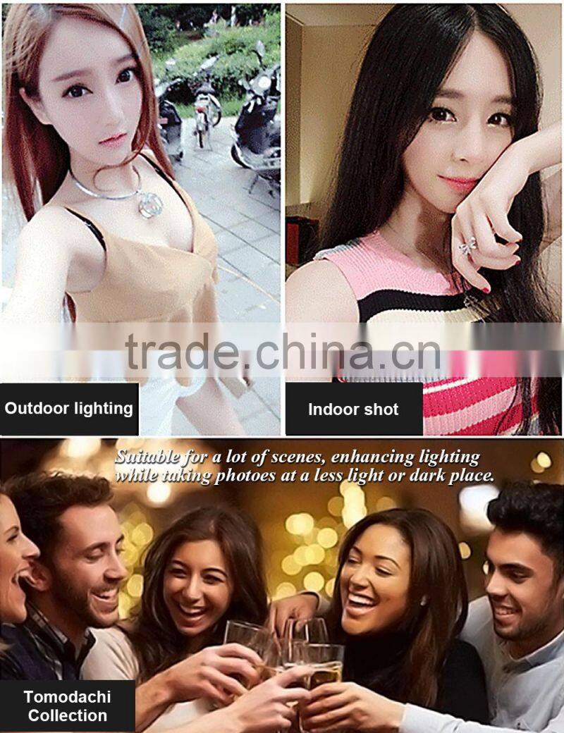 Selfie Ring Light LED Fill Light 3W Cellphone Photo Spot Light 23 LED Charging Portable Selfie Flashlight With Makeup Mirror