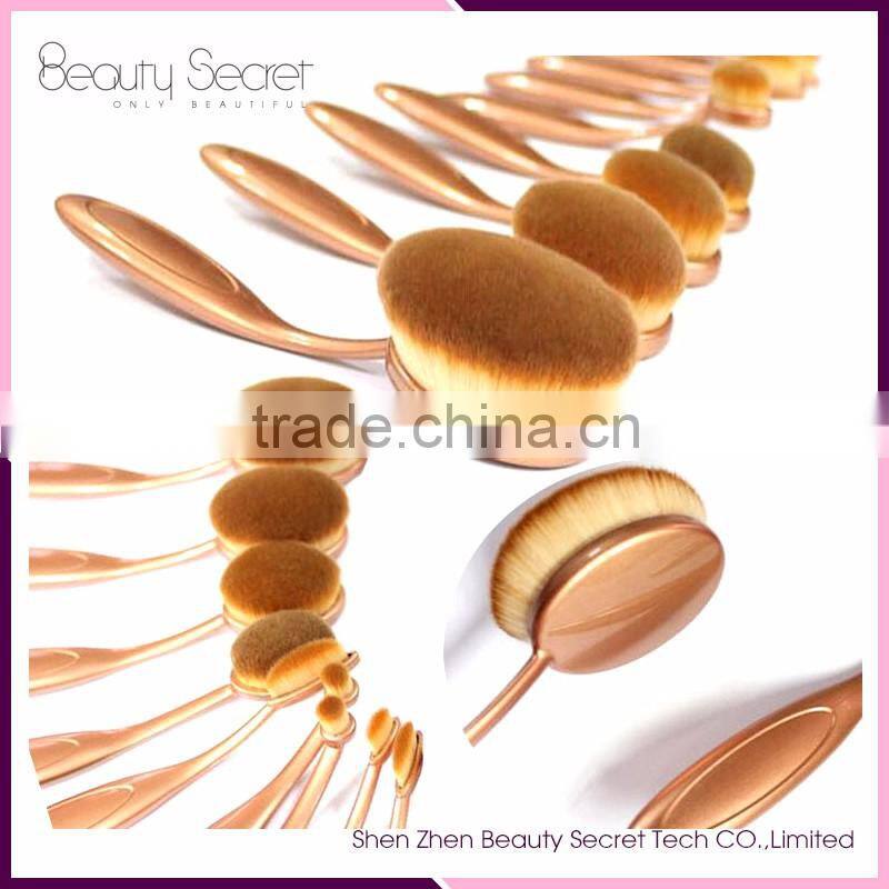 2016 High quality OEM cosmetic 10pcs makeup brushes sets