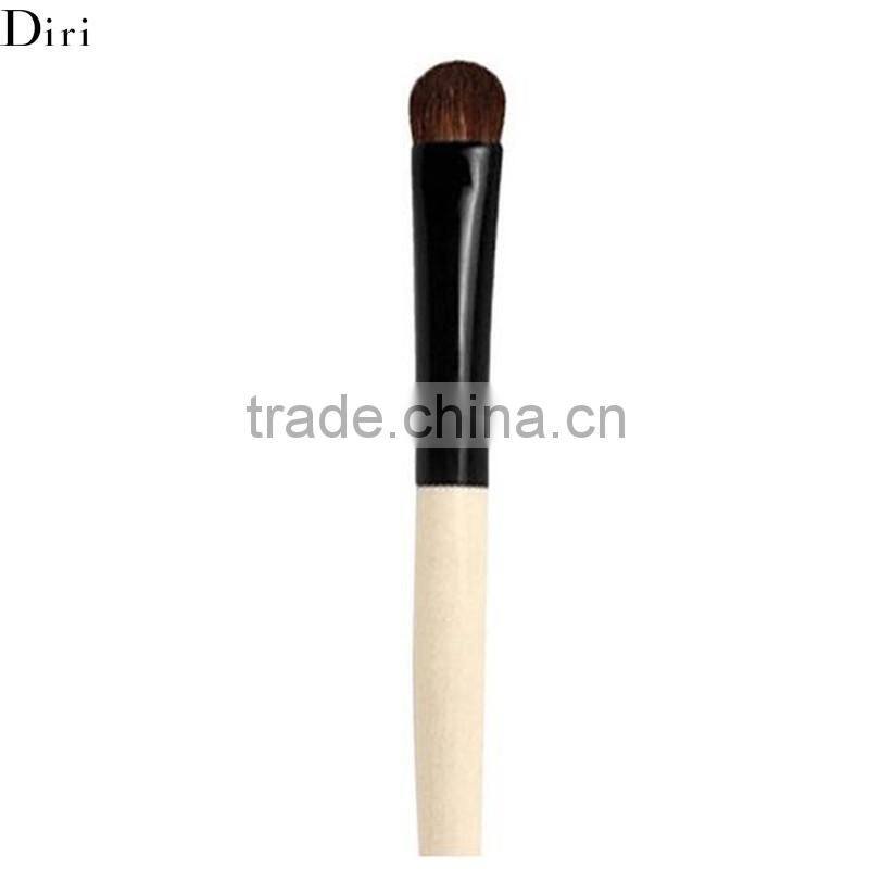 Angled Cosmetic Eye Brow Brush with Different colors Wood Handle Eyeshadow Makeup Brush