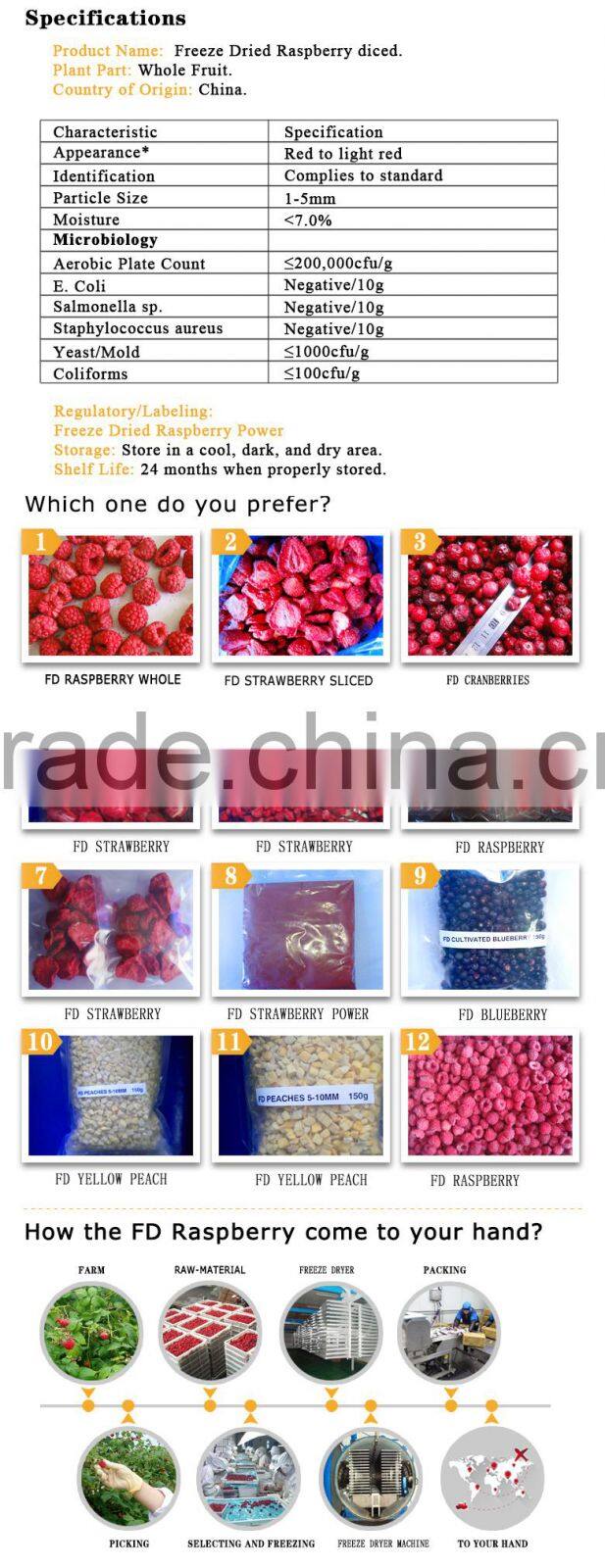 Raspberry Dice Freeze dried fruit packaging