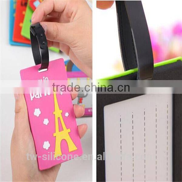 2016new product promotional silicone luggage tag