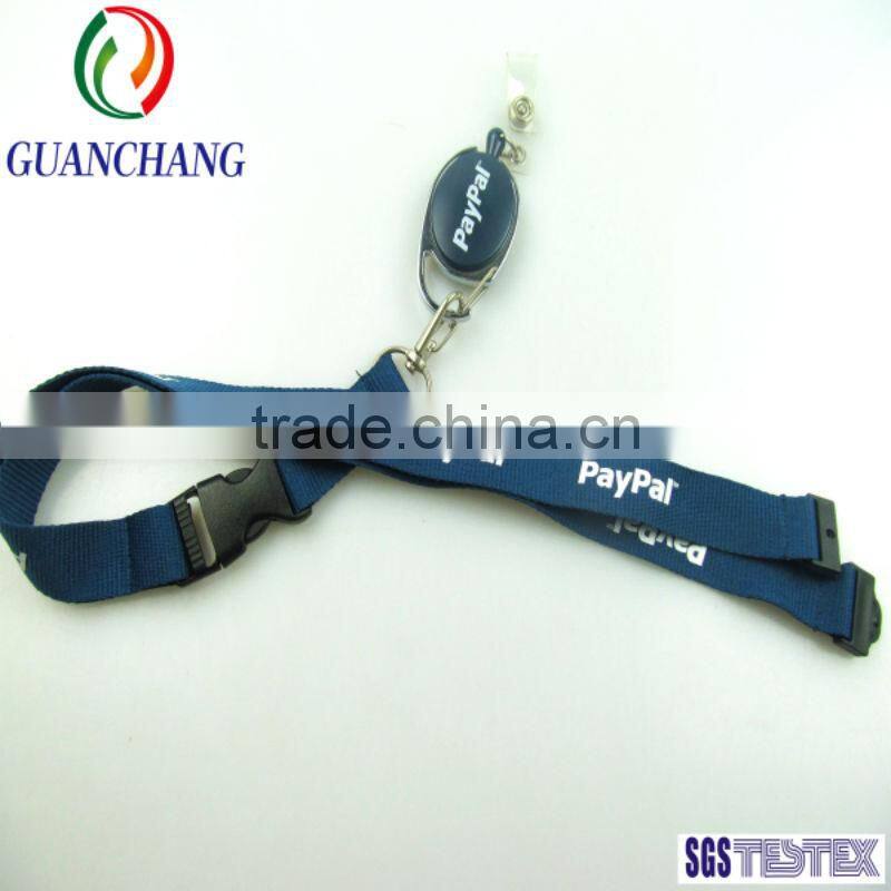 Paypal lanyard with badge yoyo reel no minimum order