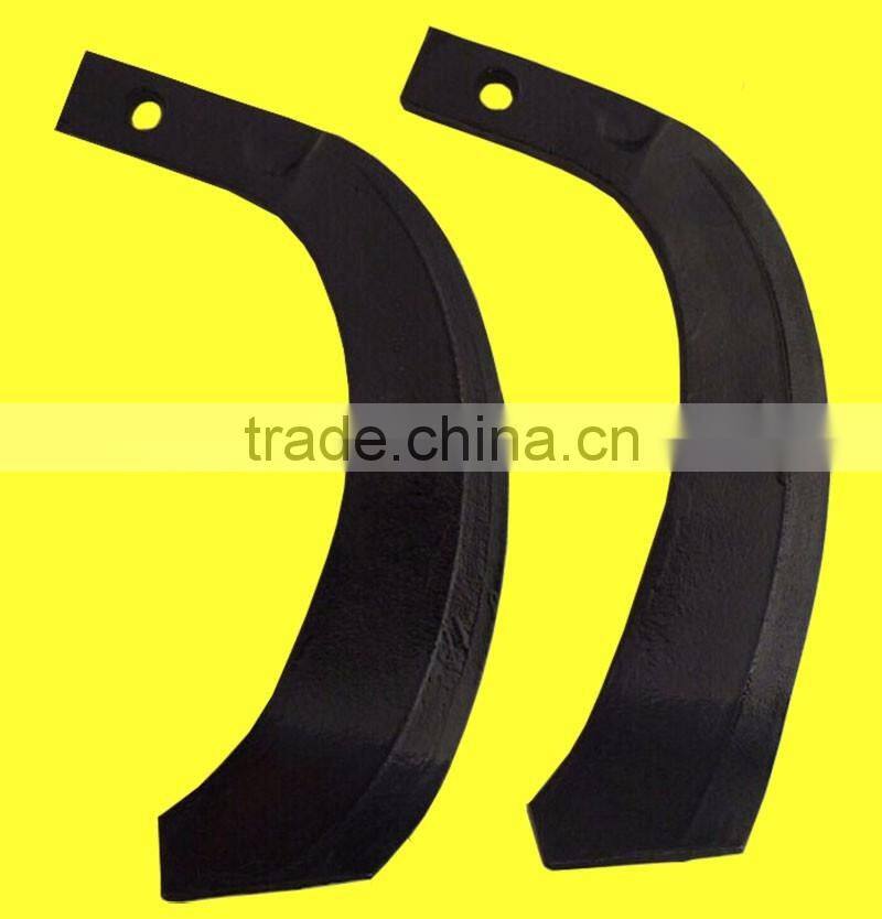 Rotary cultivator specific long plough coulter blade