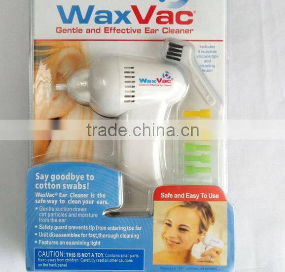 Safe And Convenient Electronic Plastic White Waxvac Ear Cleaner