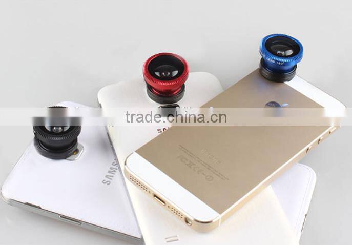 Universal 3 In 1 Mini Clip-on camera phone special effect phone lens with ce rohs