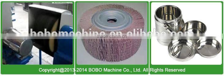 Mirror effect polishing machine for cookware utensil