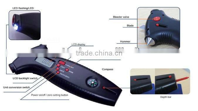 8 in 1 Digital Tyre Gauge