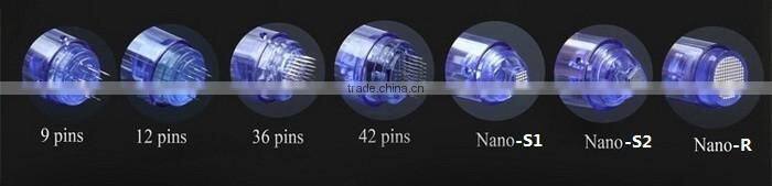 Hot sale 1/3/7/9 /12 /36 /42/nano needles for derma pen blue needle cartridge